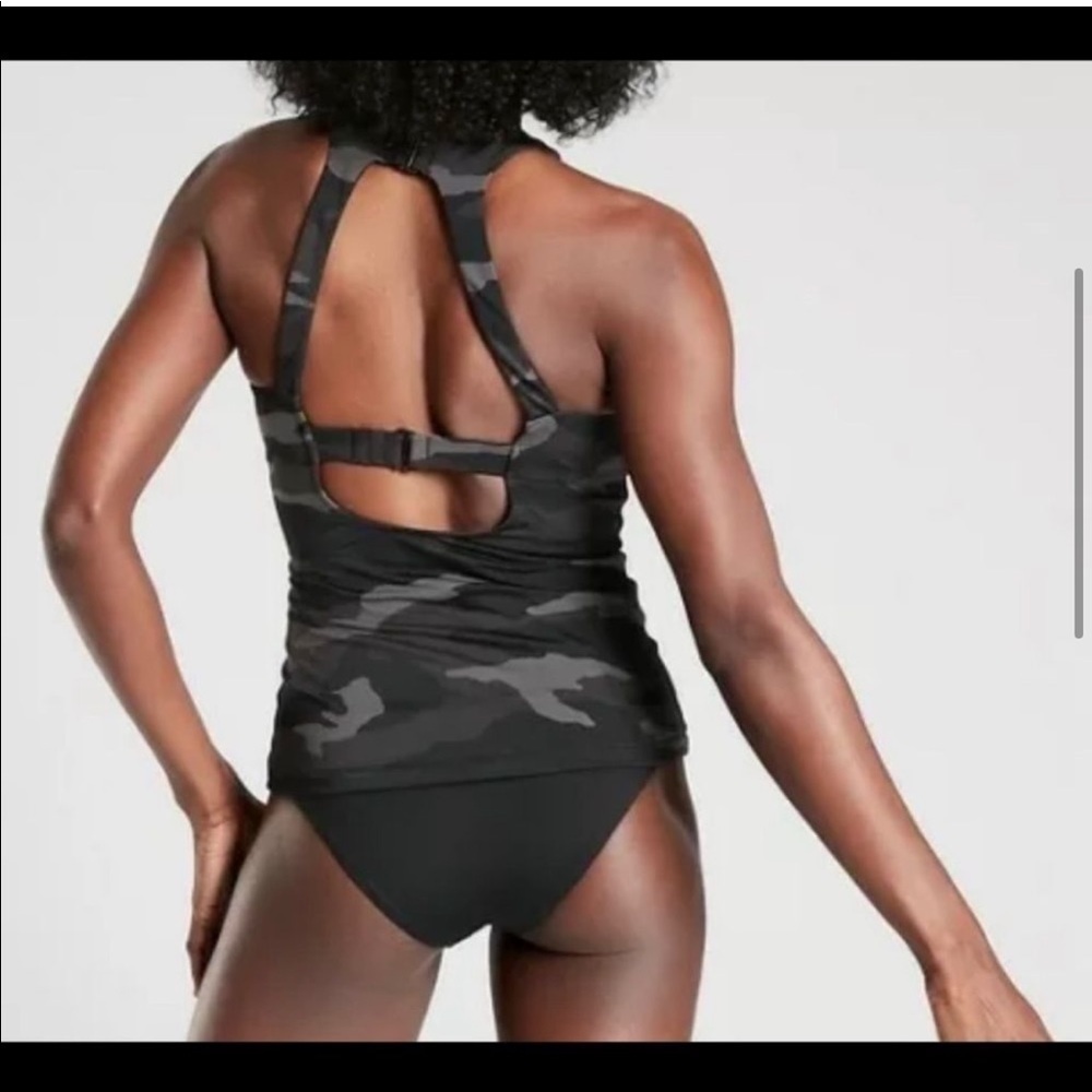 Athleta Freestyle Camo Tankini Black NWT 32B/C XS